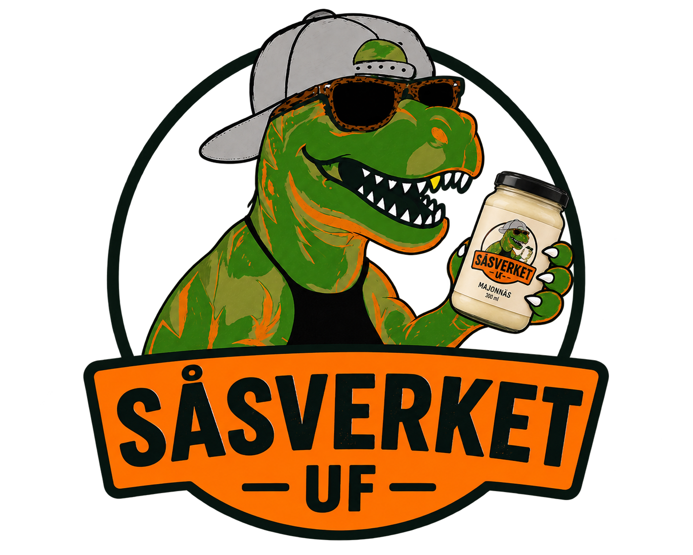 Såsverket UF logga med glad såsburk